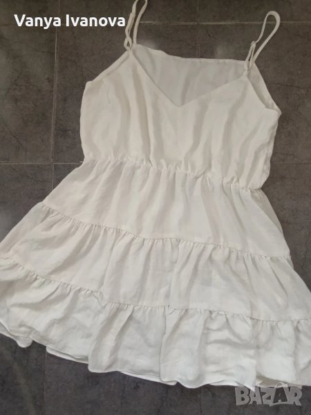 Tussah нежна бяла рокля, снимка 1