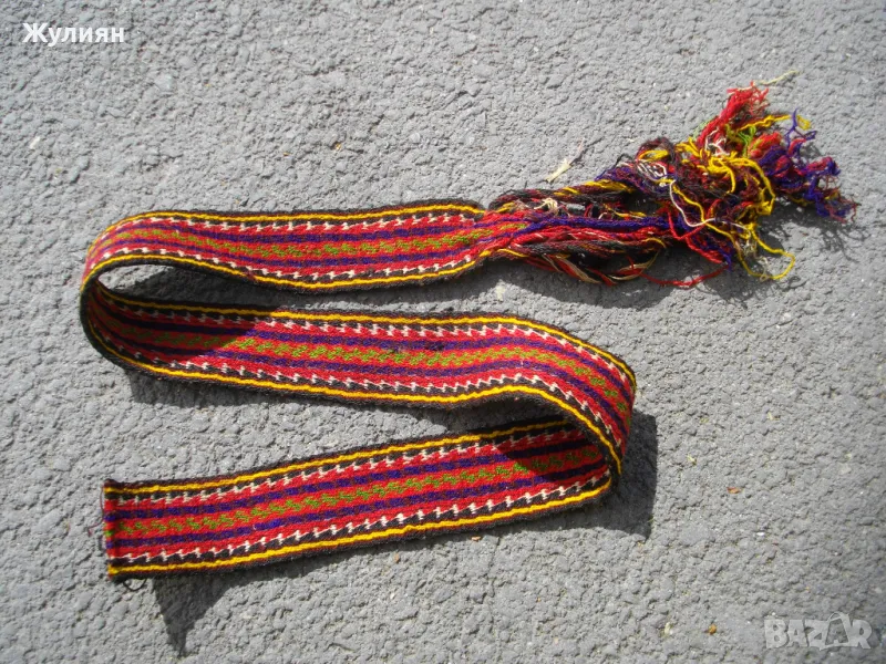 СТАР ТЪКАН КОЛАН ЗА ПАФТИ НОСИЯ , снимка 1