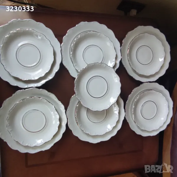 Порцеланови чинии плитки за торта/салата, снимка 1