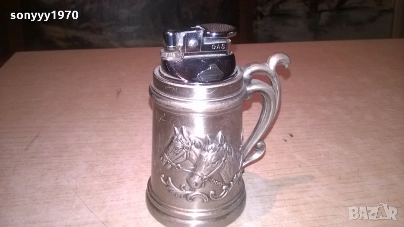 *запалка халба с коне/подкова-внос швеицария, снимка 1