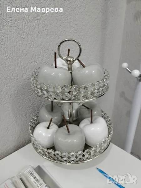 Метален поднос на две нива , снимка 1