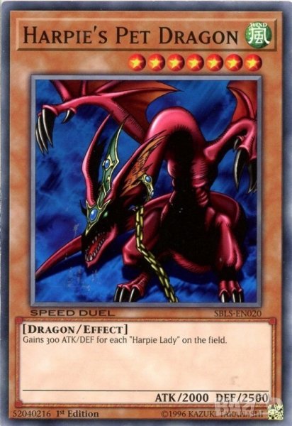 Оригинална Yu Gi Oh карта - Harpie's Pet Dragon, снимка 1