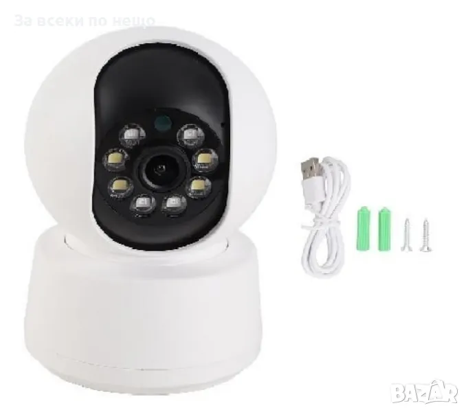 ✨Камера 360° WiFi охранителна, с 2MP, 2-посочно аудио и нощен цвят – Идеалният бебефон за вашия дом, снимка 1