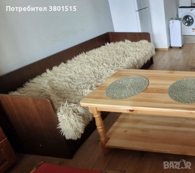 Легло с матрак и механизъм в цвят венге, снимка 1