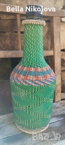 Плетено шише , снимка 4 - Антикварни и старинни предмети - 50435070