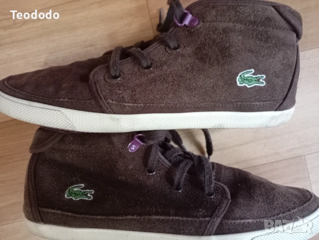 Дамски / детски боти естествен велур Lacoste 