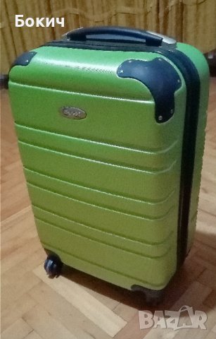 Малък куфар, тролей, 55х35х20см, с проблемен цип, снимка 1