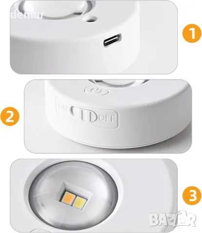 Кухненски лампи под шкаф Ruspela Акумулаторни, 6 броя, RGB, дистанционно, снимка 6 - Лед осветление - 49297382