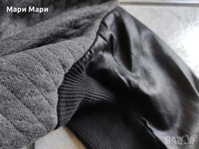 Връхна дреха с кожени ръкави, снимка 10 - Блузи с дълъг ръкав и пуловери - 26237509