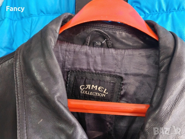 Мъжко кожено манто/яке Mango, снимка 3 - Якета - 53164456