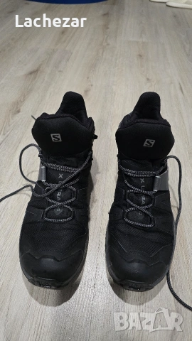 Мъжки туристически обувки Salomon Gore-tex Ultra 4 Mid Gtx - black/magnet/pearl blue, снимка 3 - Спортни обувки - 53113439