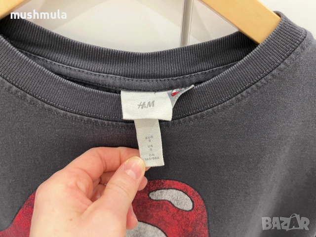 Отлична oversized тениска с принт H&M S, снимка 3 - Тениски - 53486092