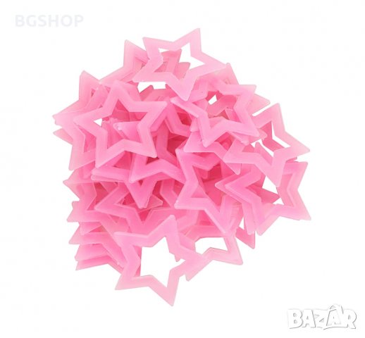 Светещи звездички - Розови 40броя 
