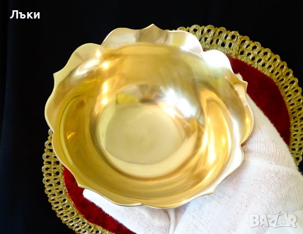 Бронзова бонбониера водна лилия. , снимка 2 - Антикварни и старинни предмети - 36597591