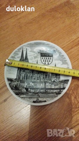 Красива порцеланова чиния за стена от Кьолн Германия, снимка 2 - Декорация за дома - 43043372
