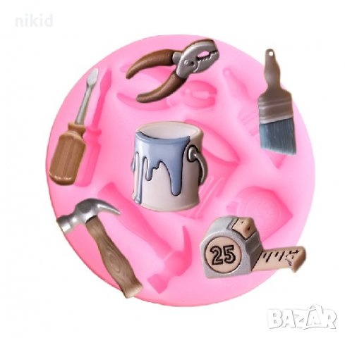 Майсторски инструменти малък силиконов молд форма за декорация и украса торта фондан инструенти