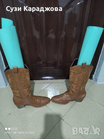 Дамски каубойски ботуши, снимка 4 - Дамски боти - 53190530