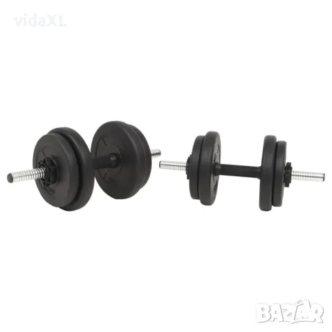 vidaXL Комплект щанга и дъмбели, 30 кг (SKU:91400), снимка 4 - Фитнес уреди - 48215842