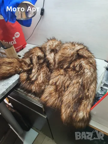 H & M Зимно Пухено Дамско Яке Тио Лисица с Косъм Размер S Якенце Животинско Лисица, снимка 6 - Якета - 48501348