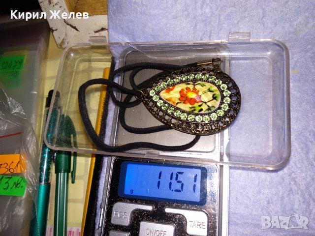 ФЛОРАЛЕН АЖУРЕН КРИСТАЛЕН ВИНТИДЖ - АРТ ПЕНДАНТ КОЛИЕ МЕДАЛЬОН 27361, снимка 5 - Колиета, медальони, синджири - 39141685