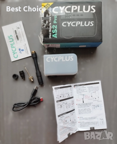 Мини електрическа помпа за велосипед Cycplus AS2, снимка 2 - Аксесоари за велосипеди - 52460040