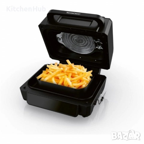 Уред 2 в 1 SilverCrest Air Fryer with Grill – хрупкаво, вкусно и без мазнина, снимка 8 - Мултикукъри - 51816555
