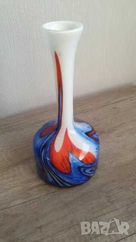 Винтидж ваза от опалово стъкло ,70-те години на миналия век, снимка 5 - Други ценни предмети - 53405256