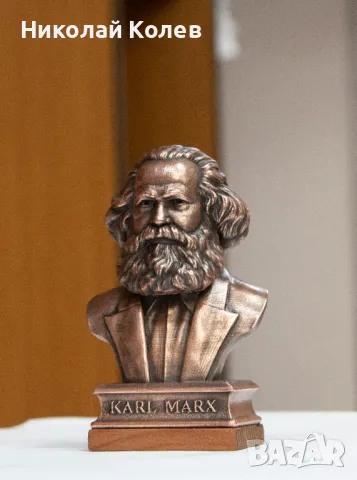 Бюст на Карл Маркс-медна галванопластика., снимка 3 - Статуетки - 48241970