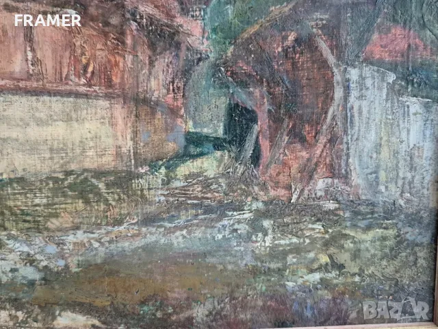 Иван Христов 1900-1987 Възрожденска къща картина от 1937 година, снимка 6 - Картини - 48427883