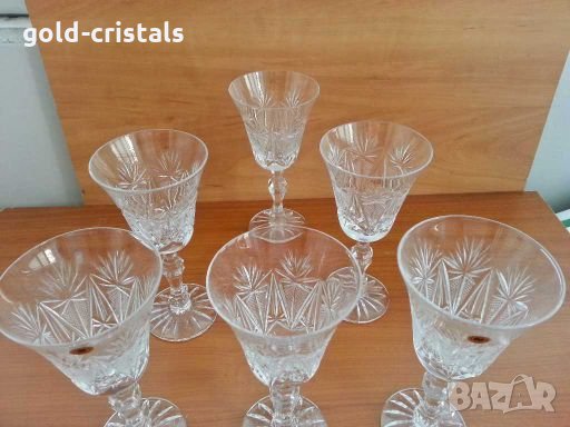  кристални чаши , снимка 6 - Антикварни и старинни предмети - 28757164