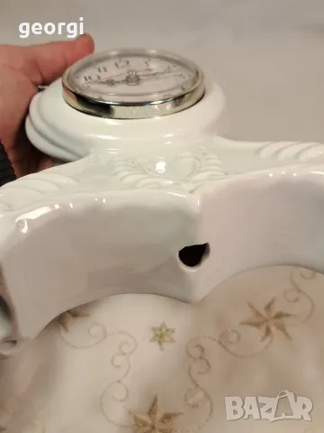 порцеланов настолен часовник 23/4, снимка 5 - Антикварни и старинни предмети - 49332136