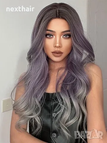 Модна омбре перука в три цвята