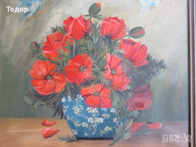 Картина масло върху платно подписана 11 , снимка 2 - Картини - 37610911