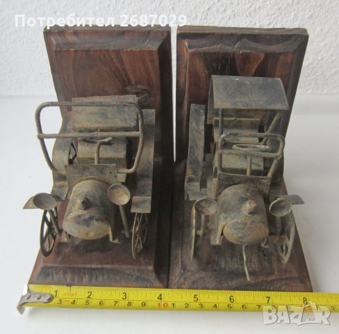  2 бр  стари автомобили ограничители за книги, букенд, bookend , снимка 11 - Статуетки - 28945870