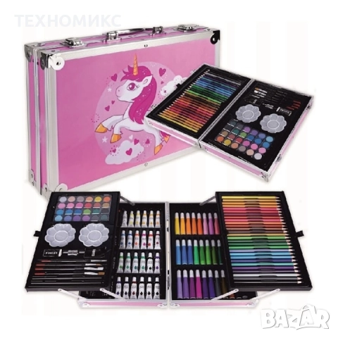 ПРОМО!!!Детски комплект за рисуване GALAXIA®, 145 части, Метална кутия, снимка 11 - Други - 51726557