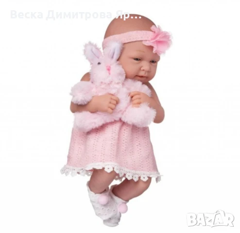 Кукла Junfa Pure Baby в розово 35см, снимка 3 - Кукли - 51359728