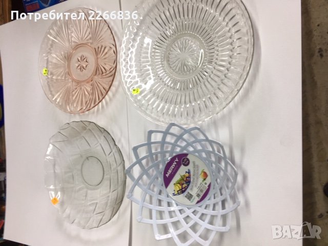 тортени големи чинии, легенче и бонбониери