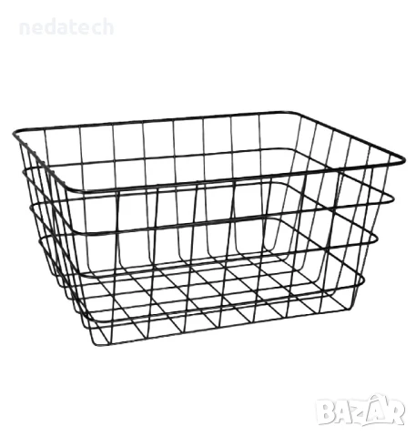 Метална кошница, Черен, 32x24x15см.
