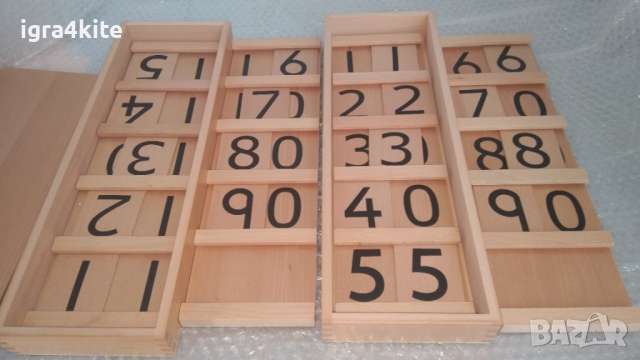 Дъска на Сеген / табла за смятане Монтесори / пълен комплект , снимка 3 - Образователни игри - 36499134