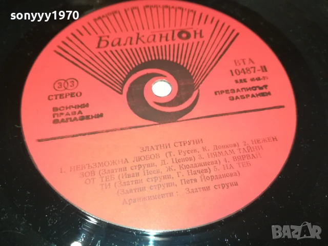 ЗЛАТНИ СТРУНИ-ПЛОЧА 1207250956, снимка 15 - Грамофонни плочи - 50638459