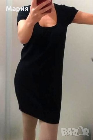 Only къса рокля фино плетиво свободен силует - черна