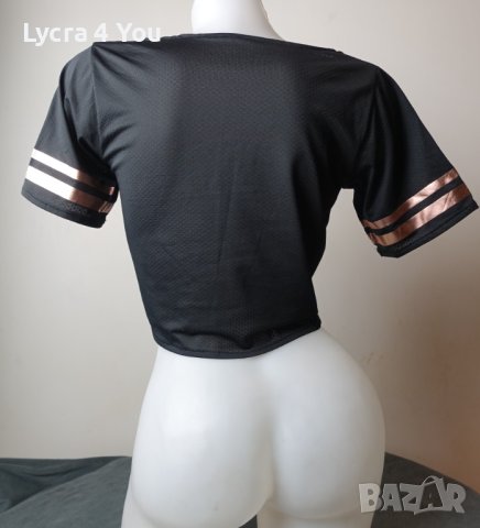L/XL къса блузка/кроп топ с надпис NY City, снимка 5 - Корсети, бюстиета, топове - 43266825
