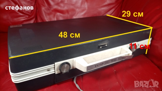 Ретро японски грамофон-куфарче, лампово, model-spe-7, снимка 2 - Антикварни и старинни предмети - 52748821