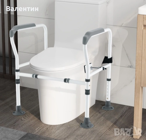 Самостоятелен тоалетен стол, сгъваем и регулируем, снимка 3 - Тоалетни столове - 53112387