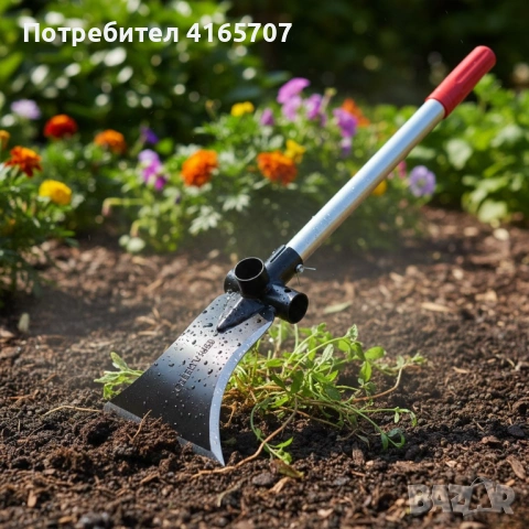 Многофункционален градински инструмент 4 в 1 – брадва, лопата, мотика и сърп в едно