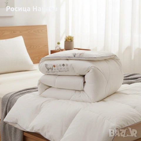 Капитониран чаршаф от нетъкана материя 1,80 x 2,00 м + 2 калъфки + Подарък Зимен юрган с овча вълна , снимка 3 - Спално бельо - 53351118