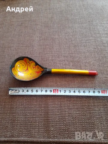 Стара Руска дървена лъжица, снимка 4 - Други ценни предмети - 48012431