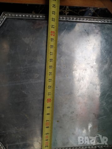 посребрен метален поднос арт нуво, снимка 4 - Други ценни предмети - 39467393