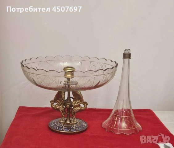 Christofle Бронзов ваза - център за маса., снимка 2 - Антикварни и старинни предмети - 53090038