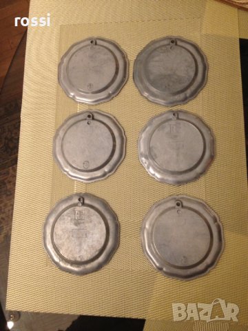 Нови. Старинни немски чинии за стена от калай и рисуван порцелан, чиния/1, снимка 6 - Декорация за дома - 43147788